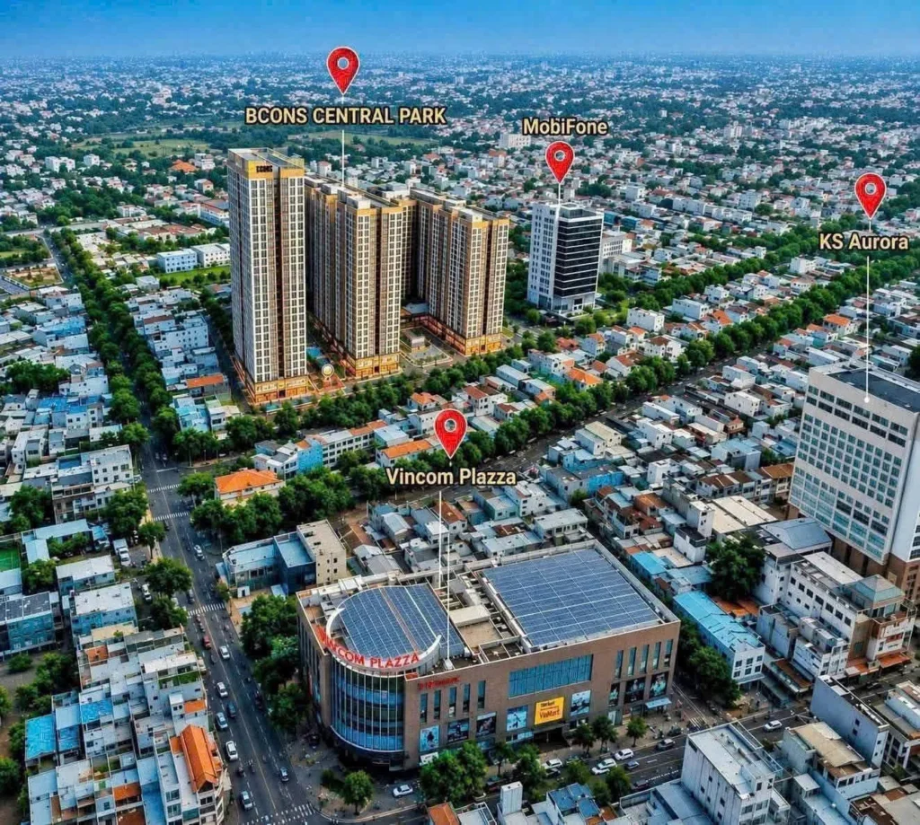 Phối cảnh dự án Bcons Central Park