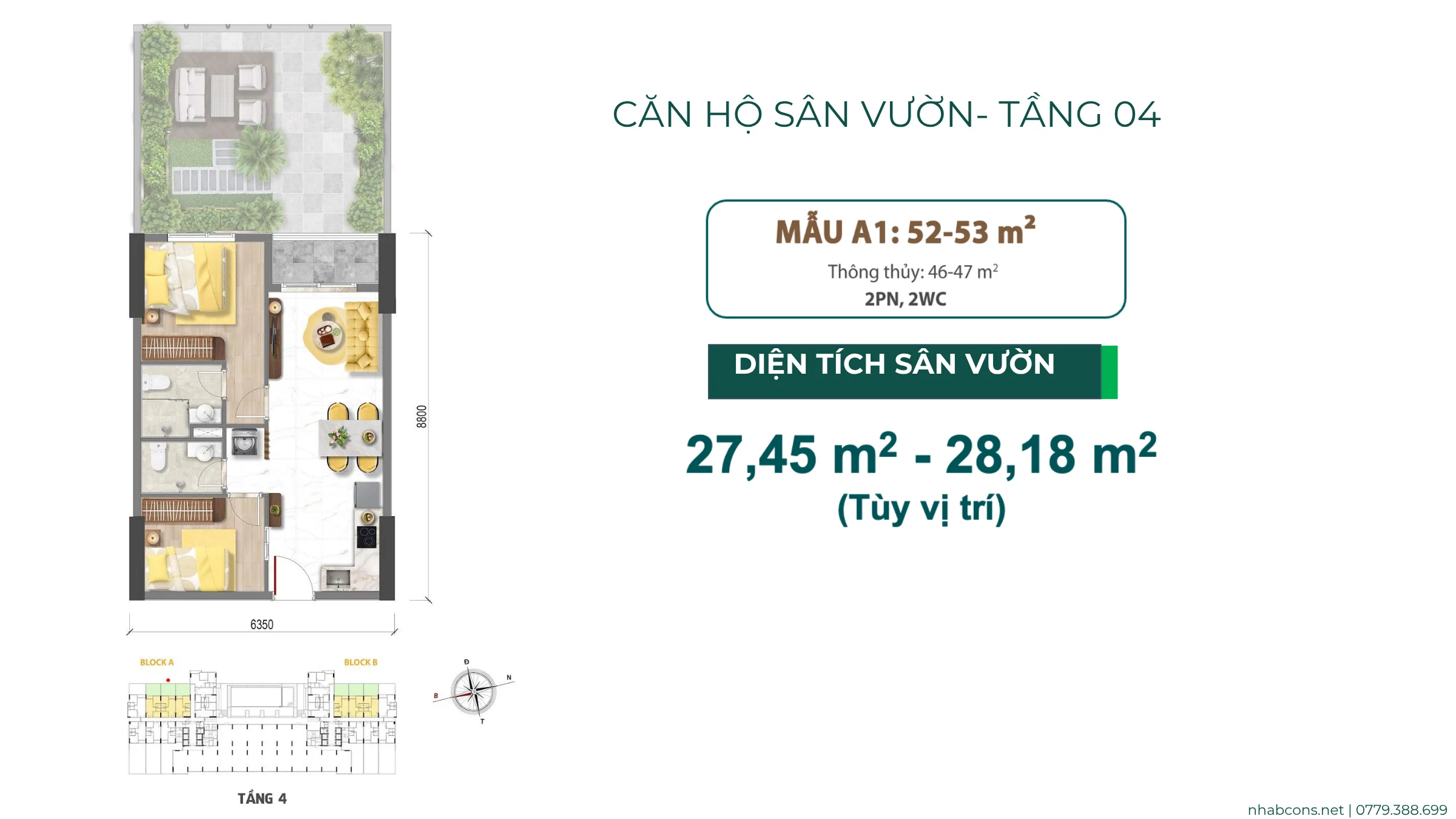 Căn hộ sân vườn Bcons Aria