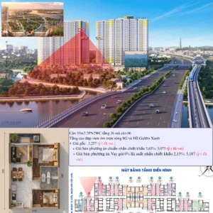 Căn hộ 2PN2WC Bcons NewSky tầng đẹp