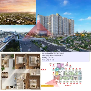 Căn góc 3PNsoongBcons NewSky view sông SG