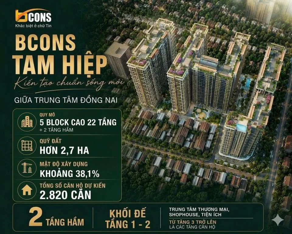 Quy mô Bcons Central Park