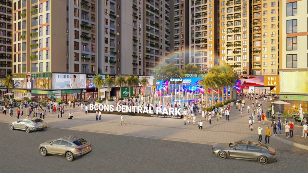 Tiện ích quảng trường Bcons Central Park